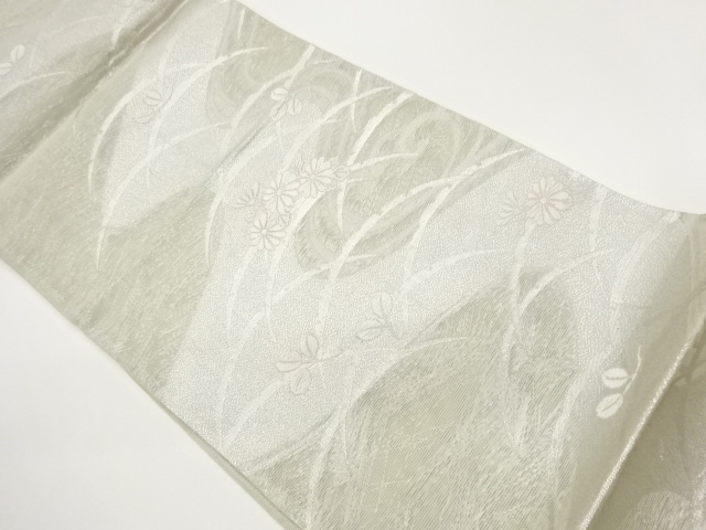 JAPANESE FUKURO OBI FOR SUMMER / WOVEN KIKU